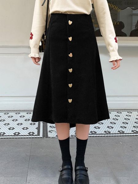 autumn high waist skirt women large size vintage casual front buttons faldas casual simple a-line skirts saia midi warm1, Black
autumn high waist skirt women large size vintage casual front buttons faldas casual simple a-line skirts saia midi warm1, Black