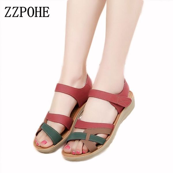 zzpohe mother sandals soft leather large size flat sandals summer casual comfortable non - slip in the elderly women 's shoes 41 y20070, Black
zzpohe mother sandals soft leather large size flat sandals summer casual comfortable non - slip in the elderly women 's shoes 41 y20070, Black