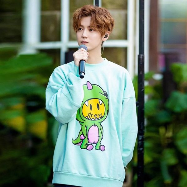 drew smiling house little dinosaur lu han men's and women's same fashion sweater sweaterloose fog high street long sleeve base coa, Black
drew smiling house little dinosaur lu han men's and women's same fashion sweater sweaterloose fog high street long sleeve base coa, Black