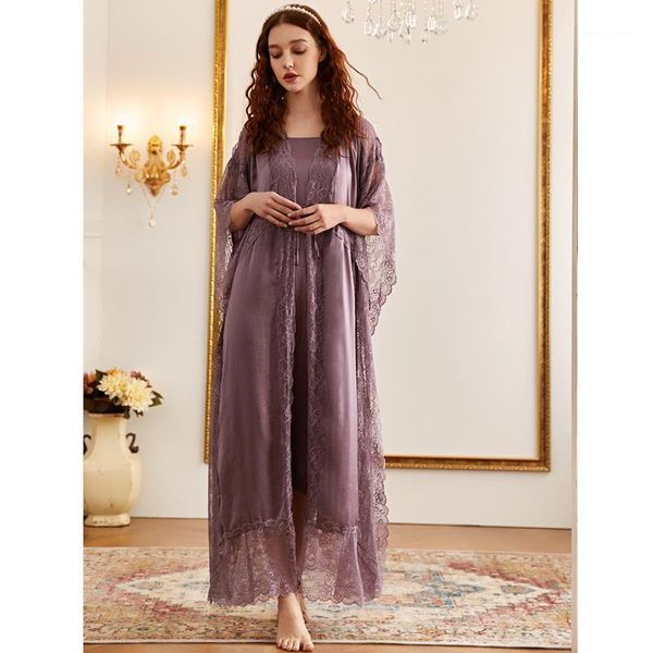 women's sleepwear robes sets solid kimono 2pcs robe lace fashion bathrobe peignoir wedding soft bridesmaid t9931, Black;red
women's sleepwear robes sets solid kimono 2pcs robe lace fashion bathrobe peignoir wedding soft bridesmaid t9931, Black;red