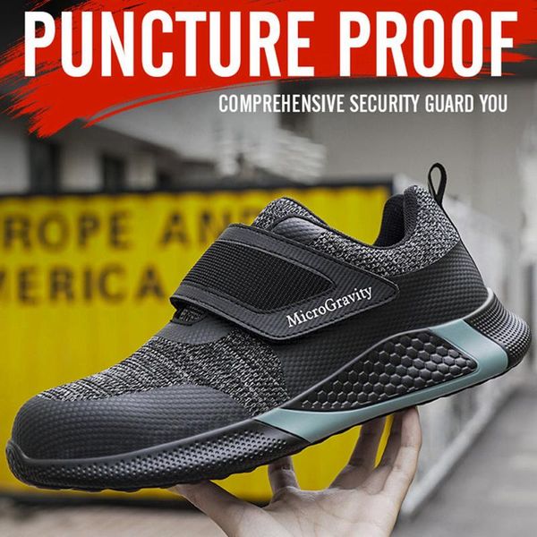 breathable men work safety shoes steel toe sneakers fashion safety work boots construction lightweight protective shoes, Black
breathable men work safety shoes steel toe sneakers fashion safety work boots construction lightweight protective shoes, Black