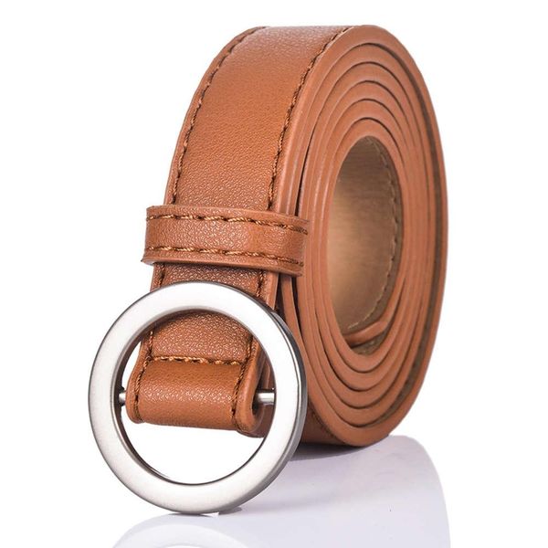 new eyeless round buckle student belt women's korean fashion decoration simple versatile korean thin belt, Black;brown
new eyeless round buckle student belt women's korean fashion decoration simple versatile korean thin belt, Black;brown