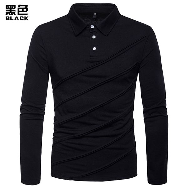 wholesale custom men's long-sleeved casual comfortable autumn and winter solid color stitching casual polo shirt, White;black
wholesale custom men's long-sleeved casual comfortable autumn and winter solid color stitching casual polo shirt, White;black