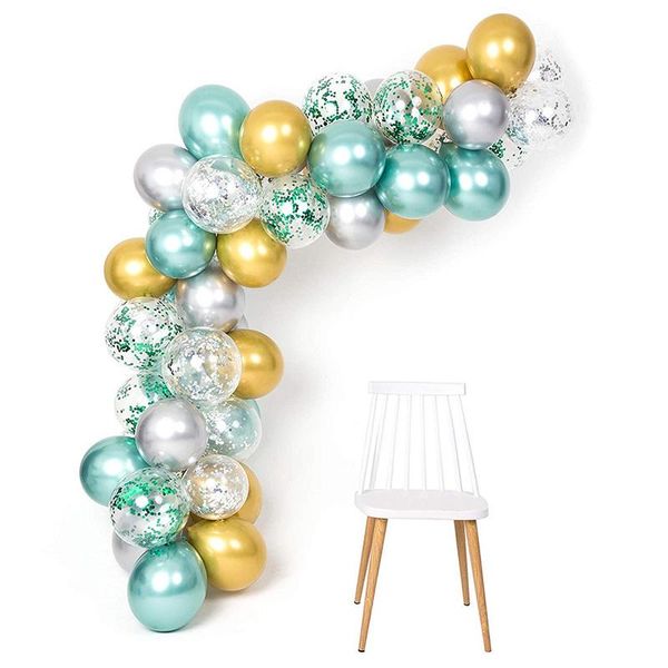 50pcs balloon garland macaron mint green gold silver metallic balloons arch kit for jungle summer theme birthday party supplies
50pcs balloon garland macaron mint green gold silver metallic balloons arch kit for jungle summer theme birthday party supplies