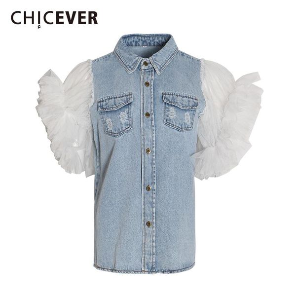 chicever blue jacket for women lapel puff half sleeve patchwork mesh ruffles frayed vintage coats female 2020 autumn new clothes, Black;brown
chicever blue jacket for women lapel puff half sleeve patchwork mesh ruffles frayed vintage coats female 2020 autumn new clothes, Black;brown
