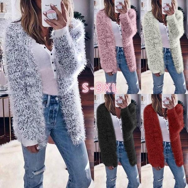 casual faux fur coat fleece fluffy jacket autumn winter women cardigan coat long sleeve plush overcoat, White
casual faux fur coat fleece fluffy jacket autumn winter women cardigan coat long sleeve plush overcoat, White