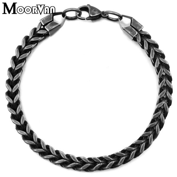 link, chain moorvan 6mm width bracelets hip hop 316l stainless steel metal punk boy gift curb box chains for men,squared shape vb730, Black
link, chain moorvan 6mm width bracelets hip hop 316l stainless steel metal punk boy gift curb box chains for men,squared shape vb730, Black