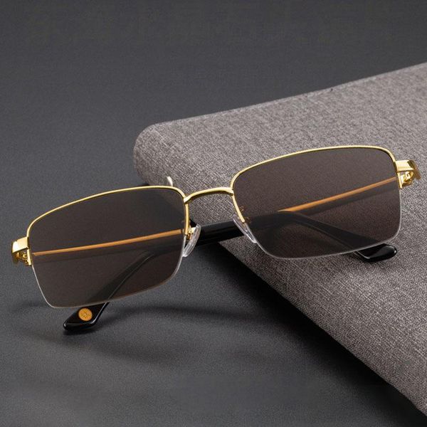 2020 Glass Vintage Semi-rimless Sun for Men Crystal Stone Sunglasses Brown Lens Glasses Man Eyewear Gafas
2020 Glass Vintage Semi-rimless Sun for Men Crystal Stone Sunglasses Brown Lens Glasses Man Eyewear Gafas
