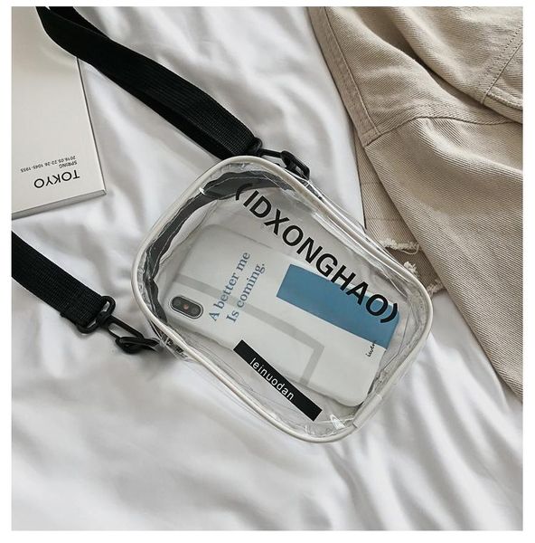 2020 women transparent pvc clear alphabet jelly bag tote casual handbag messenger mobile phone bag new dollar slim purse wallet
2020 women transparent pvc clear alphabet jelly bag tote casual handbag messenger mobile phone bag new dollar slim purse wallet