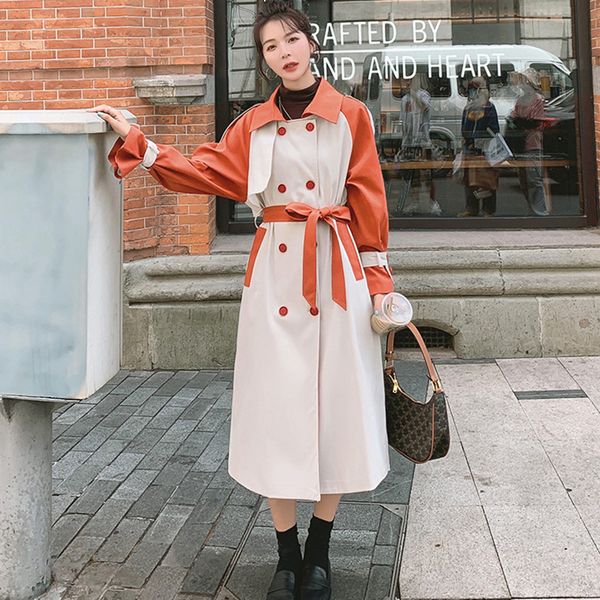 2021 new female blouse sews contrast long spring new korean loosed unique lapel breasted fashion trench coat1v mpvj, Black;brown
2021 new female blouse sews contrast long spring new korean loosed unique lapel breasted fashion trench coat1v mpvj, Black;brown