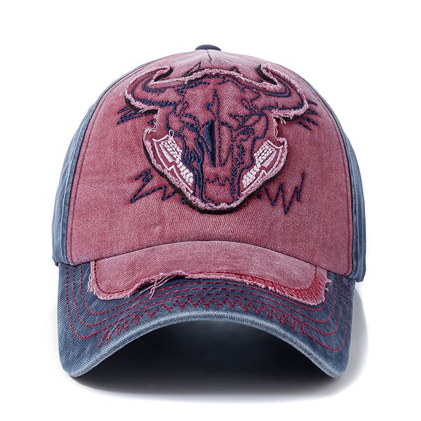 new retro cap washed cotton bull head patch embroidered baseball cap men women casual adjustable trucker hat cap, Black;white
new retro cap washed cotton bull head patch embroidered baseball cap men women casual adjustable trucker hat cap, Black;white