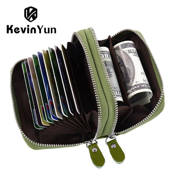card holders kevin yun designer brand women id holder genuine leather double zipper ladies case wallet large capacity, Brown;gray
card holders kevin yun designer brand women id holder genuine leather double zipper ladies case wallet large capacity, Brown;gray