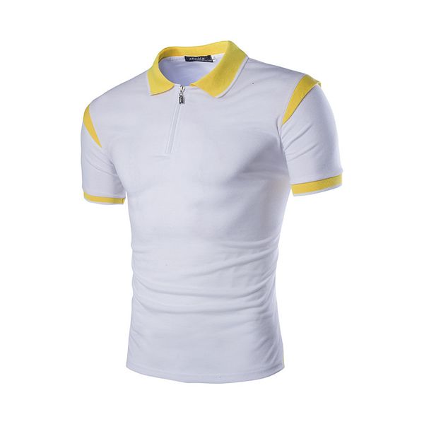 summer new style color contrast casual lapel short sleeve men's t-shirt, White;black
summer new style color contrast casual lapel short sleeve men's t-shirt, White;black