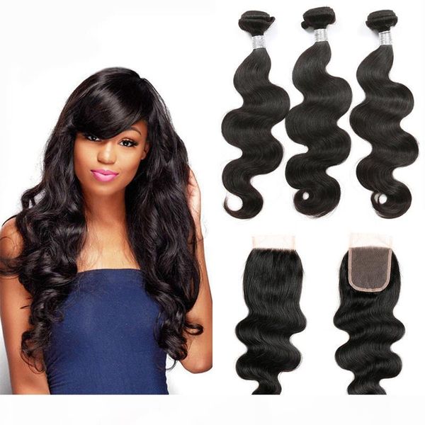 body wave human hair bundles with closure grade 9a brazilian virgin hair weave 3 bundles with 4*4 lace closure extensions, Black;brown
body wave human hair bundles with closure grade 9a brazilian virgin hair weave 3 bundles with 4*4 lace closure extensions, Black;brown