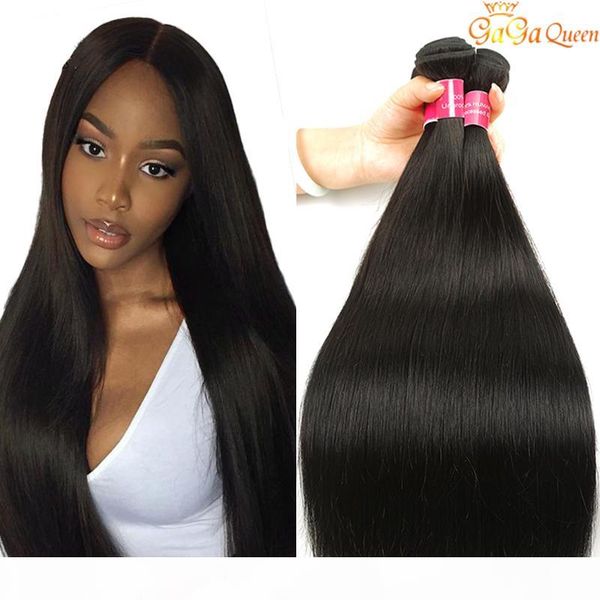 peruivan straight human hair unprocessed peruivan virgin hair straight 4 bundles peruvian hair weave bundles, Black