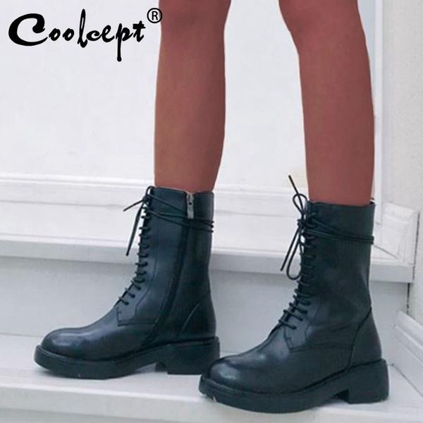 coolcept real leather women ankle boots fashion solid color lightweight shoes women cross-tied female footwear size 34-39, Black
coolcept real leather women ankle boots fashion solid color lightweight shoes women cross-tied female footwear size 34-39, Black