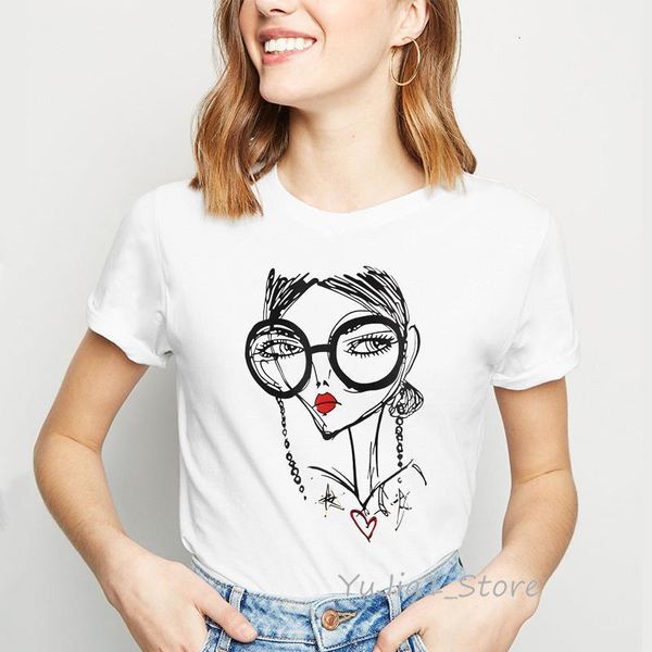 sketch pretty girl print tshirt women aesthetic clothes 2019 vintage vogue t shirt harajuku shirt summer tee shirt femme, White
sketch pretty girl print tshirt women aesthetic clothes 2019 vintage vogue t shirt harajuku shirt summer tee shirt femme, White
