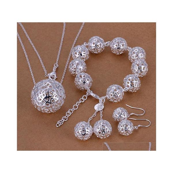 fashion jewelry set 925 sterling silver hollow ball necklace & bracelet & earrings for women party gifts shipping icwg6, Black
fashion jewelry set 925 sterling silver hollow ball necklace & bracelet & earrings for women party gifts shipping icwg6, Black