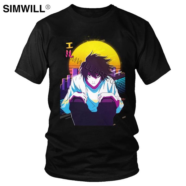 l lawliet для soft стильная crew neck коротким рукавом га death note tee top монтажн мерч подарков спорта толстовка с капюшоном hoodie мужчи