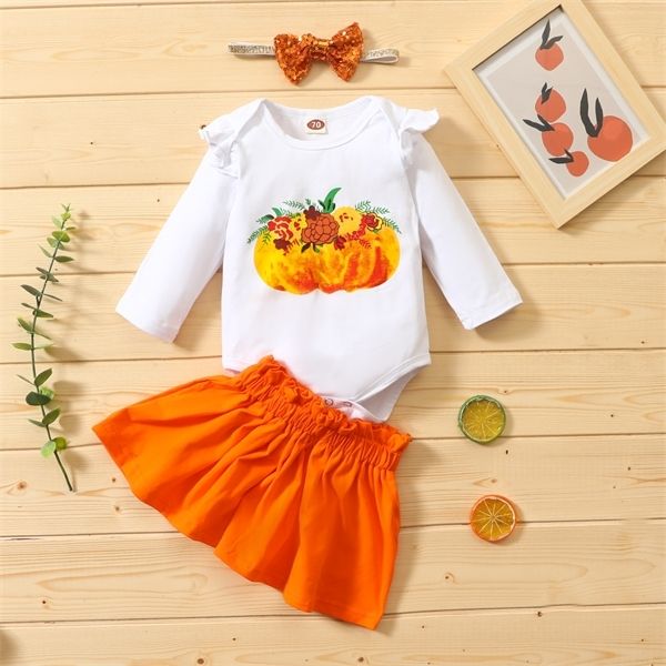 newborn infant baby girl thanksgiving outfits romper + skirt bowknot headband pumpkin pattern 3pcs festive clothing set 1021, White
newborn infant baby girl thanksgiving outfits romper + skirt bowknot headband pumpkin pattern 3pcs festive clothing set 1021, White
