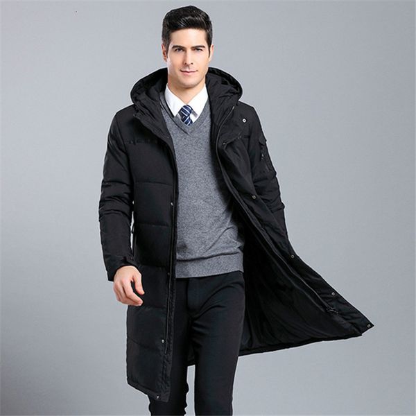 new white duck down jacket men winter thick warm hooded long parka coat overcoat mens fashion duck down windbreaker solid 201022, Black 
new white duck down jacket men winter thick warm hooded long parka coat overcoat mens fashion duck down windbreaker solid 201022, Black