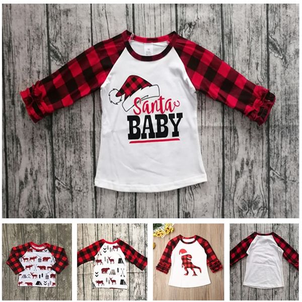 70-110cm children christmas clothing kids t-shirt baby girls plaid long sleeve t shirt xmas red grid dinosaur print tshirt e102906, Blue
70-110cm children christmas clothing kids t-shirt baby girls plaid long sleeve t shirt xmas red grid dinosaur print tshirt e102906, Blue