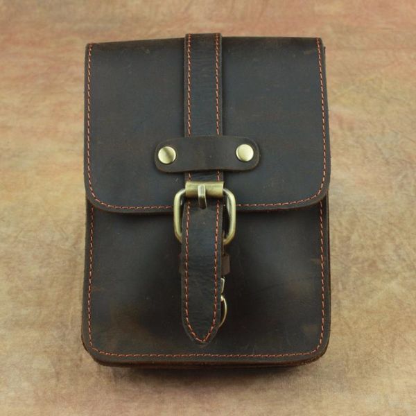 retro style men genuine leather luxury small waist packs crazy horse leather male casual phone bag quality guarantee
retro style men genuine leather luxury small waist packs crazy horse leather male casual phone bag quality guarantee