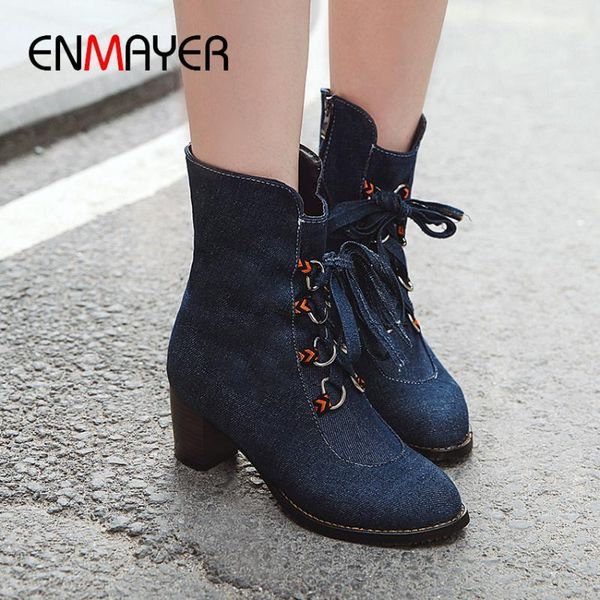 boots enmayer square heel western winter women denim ankle shoes woman pointed toe zip snow short plush patchwork1, Black
boots enmayer square heel western winter women denim ankle shoes woman pointed toe zip snow short plush patchwork1, Black