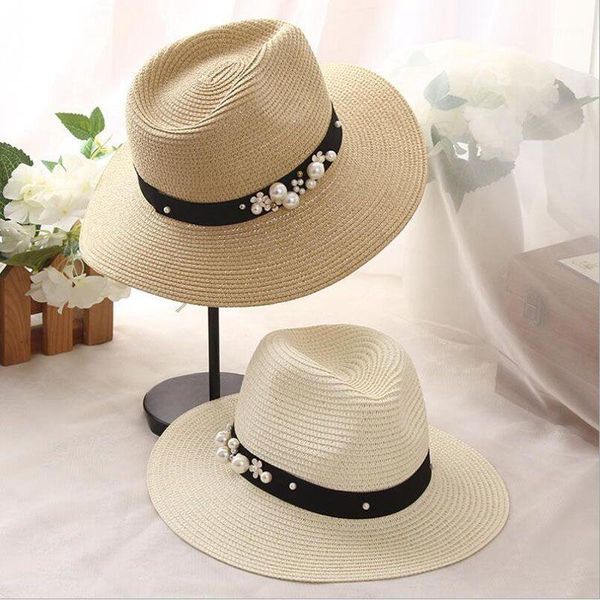 spring summer hats for women flower beads wide brimmed jazz panama hat sun visor beach hat flower pearl rivet straw1, Blue;gray
spring summer hats for women flower beads wide brimmed jazz panama hat sun visor beach hat flower pearl rivet straw1, Blue;gray