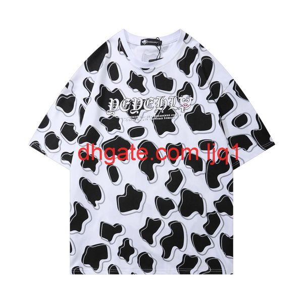 cow spot full print short sleeve t-shirt men's inschao brand pullover 5-sleeve bf harajuku fashion loose half sleeve, White;black
cow spot full print short sleeve t-shirt men's inschao brand pullover 5-sleeve bf harajuku fashion loose half sleeve, White;black