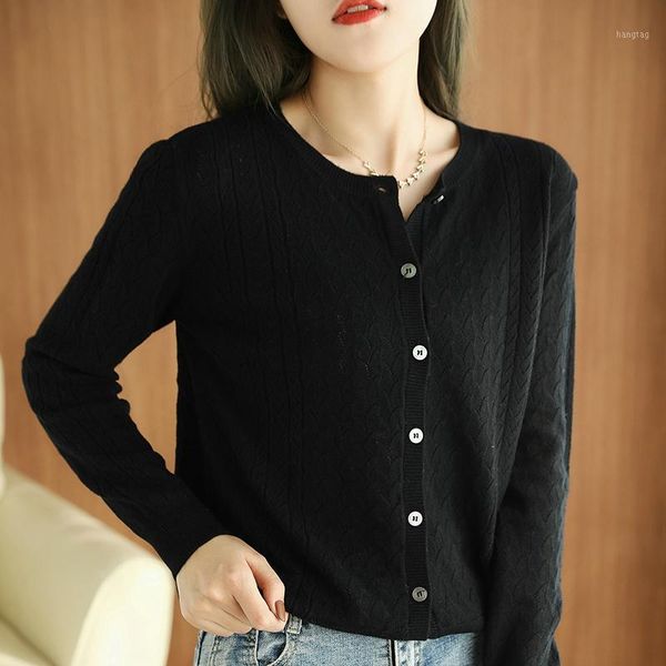 cardigans women long sleeves blouses round collar casual wool jacket thin knitted outerwear1, White
cardigans women long sleeves blouses round collar casual wool jacket thin knitted outerwear1, White