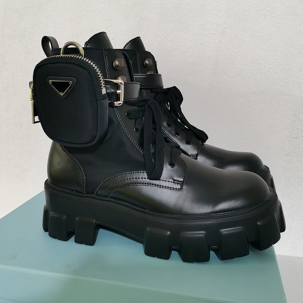 womens monolith ankle boots designer combat boot with removable nylon pouch lug tread sole metal triangle black size 35-41 original box
womens monolith ankle boots designer combat boot with removable nylon pouch lug tread sole metal triangle black size 35-41 original box