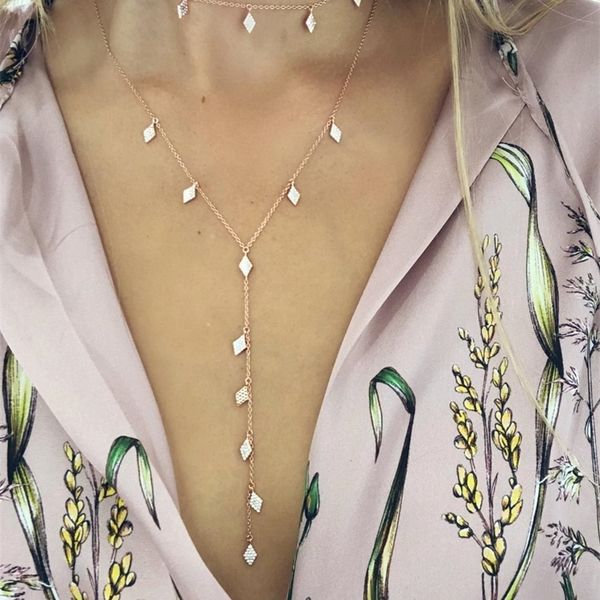 double layer 2 layers fashion women necklace geometric cz charms choker long y lariat gorgeous necklaces y200730, Silver
double layer 2 layers fashion women necklace geometric cz charms choker long y lariat gorgeous necklaces y200730, Silver
