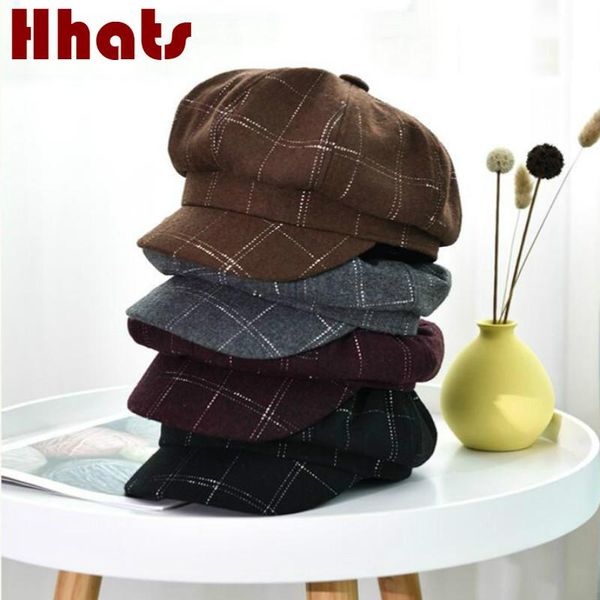 vintage plaid newsboy cap autumn winter retro octagonal cap fashion grid women beret hat warm female painter gorras, Blue;gray
vintage plaid newsboy cap autumn winter retro octagonal cap fashion grid women beret hat warm female painter gorras, Blue;gray