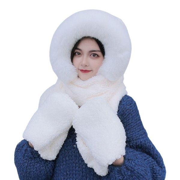 hats, scarves & gloves sets women winter fuzzy plush 3 in 1 hooded scarf hat set contrast color cartoon ears earflap cap neck warmer mittens, Blue;gray
hats, scarves & gloves sets women winter fuzzy plush 3 in 1 hooded scarf hat set contrast color cartoon ears earflap cap neck warmer mittens, Blue;gray