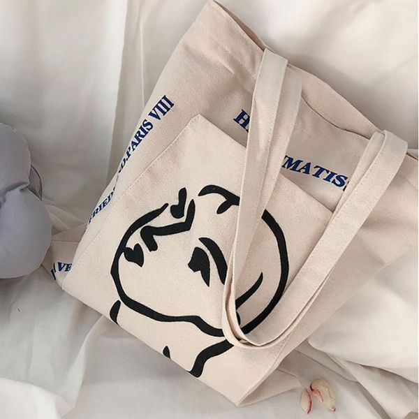 simple women canvas bag casual fabric tote handbags lady face print girls shoulder bags fashion ladies foldable eco shopping bag
simple women canvas bag casual fabric tote handbags lady face print girls shoulder bags fashion ladies foldable eco shopping bag