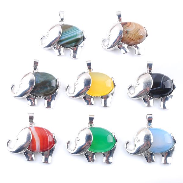 WOJIAER Trend Natural Stone Stripe Agate Elephant Pendant for Women Black Onyx DIY Necklace Accessories Jewelry Gift BN368
WOJIAER Trend Natural Stone Stripe Agate Elephant Pendant for Women Black Onyx DIY Necklace Accessories Jewelry Gift BN368