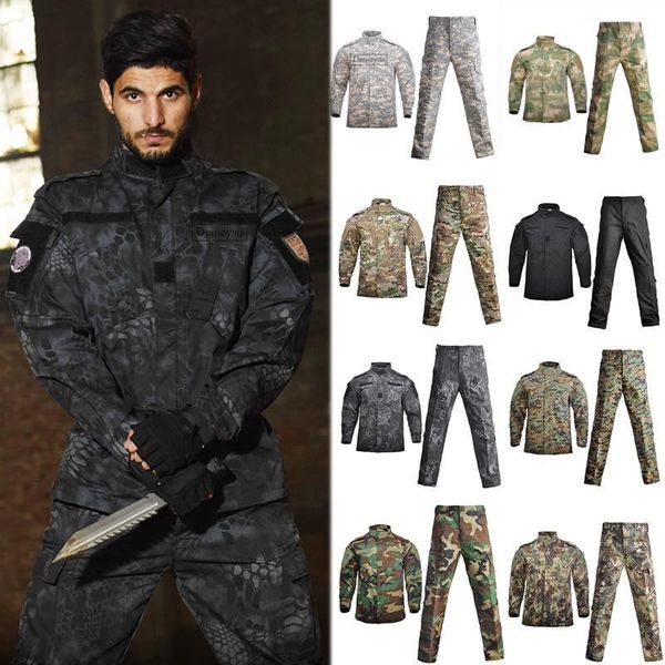 uniform tactical paintball clothing army combat mens jacket + pants militar soldier camouflage set1, Camo
uniform tactical paintball clothing army combat mens jacket + pants militar soldier camouflage set1, Camo