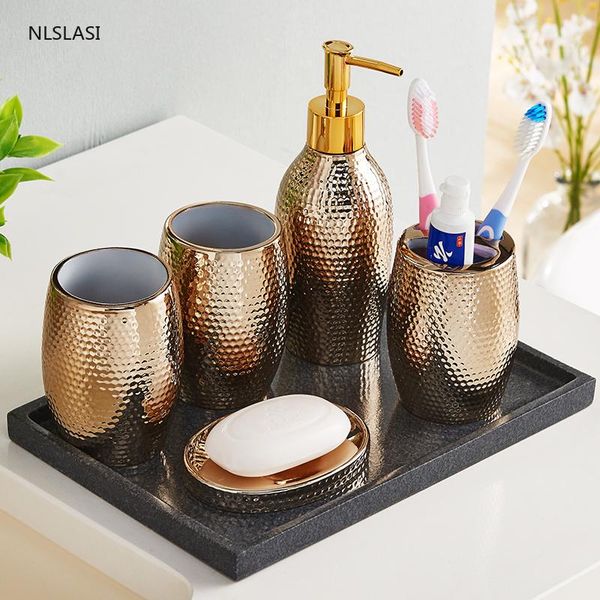 simple gold plated resin bathroom accessories set supplies gargle cup soap dish soap dispenser toothbrush holder wedding gifts
simple gold plated resin bathroom accessories set supplies gargle cup soap dish soap dispenser toothbrush holder wedding gifts