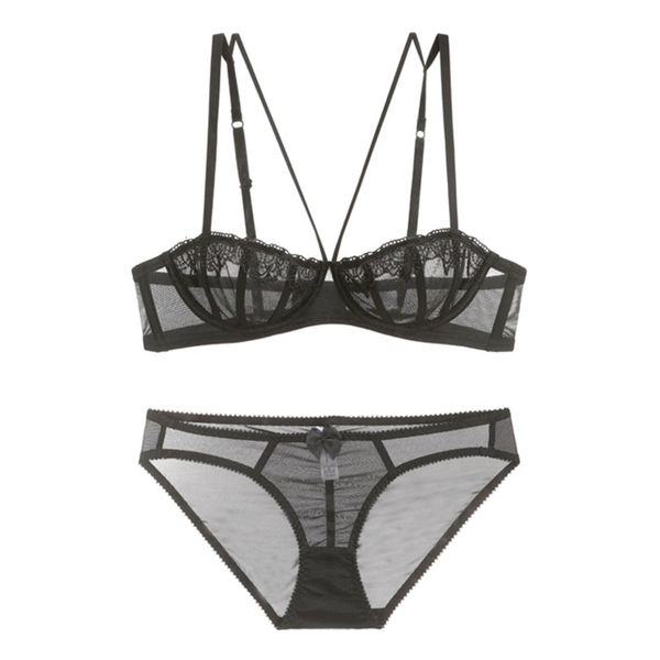 2021 ultra thin transparent mesh embroidery bra and panties set underwear 1/2 cup underwire bandage lingerie women new, Red;black
2021 ultra thin transparent mesh embroidery bra and panties set underwear 1/2 cup underwire bandage lingerie women new, Red;black