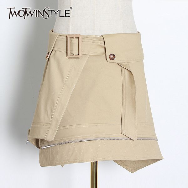 twotwinstyle casual asymmetrical skirts female high waist with sashes ruched irregular england style mini skirt women fashion 1014, Black
twotwinstyle casual asymmetrical skirts female high waist with sashes ruched irregular england style mini skirt women fashion 1014, Black