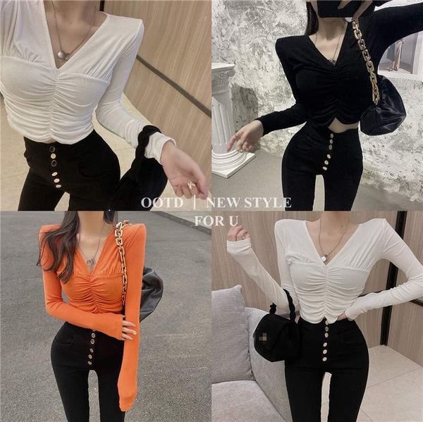 2020 autumn new slim fit short sleeve v-neck korean solid color versatile bottoming t-shirt for women
2020 autumn new slim fit short sleeve v-neck korean solid color versatile bottoming t-shirt for women