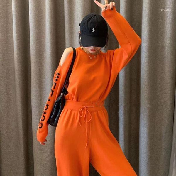 women's suit off shoulder letter long sleeve ice silk suit women's spring dress simple harun pants knitting two-piece set11, White
women's suit off shoulder letter long sleeve ice silk suit women's spring dress simple harun pants knitting two-piece set11, White