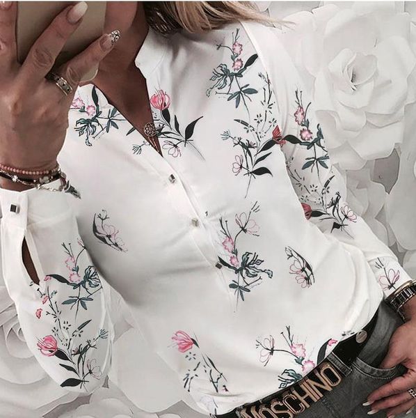 women's blouses & shirts heart print blouse shirt 2021 autumn casual long sleeve v neck ladies fashion elegant buttons flower, White
women's blouses & shirts heart print blouse shirt 2021 autumn casual long sleeve v neck ladies fashion elegant buttons flower, White