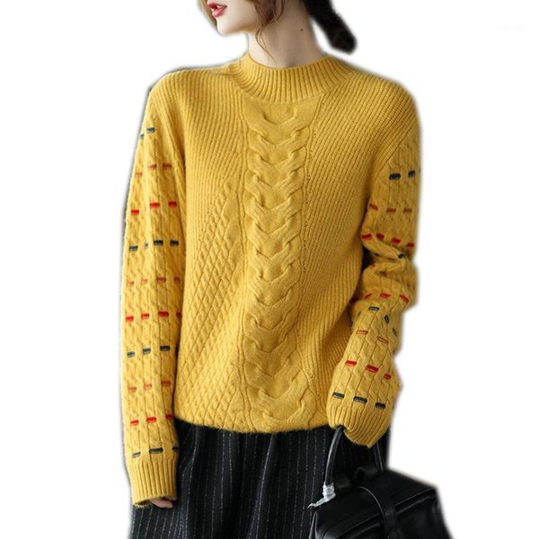 women sweater pullover twisted knit thick warm for autumn winter big loose oversized close-up neck warm basic a120409511, White;black
women sweater pullover twisted knit thick warm for autumn winter big loose oversized close-up neck warm basic a120409511, White;black