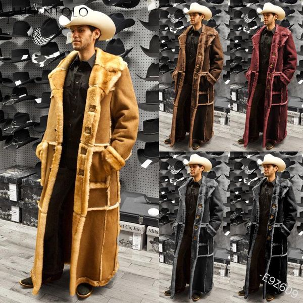 men's wool & blends lugentolo men coat warm winter fashion casual long lamb jacket lapel solid single-breasted pocket coats, Black
men's wool & blends lugentolo men coat warm winter fashion casual long lamb jacket lapel solid single-breasted pocket coats, Black