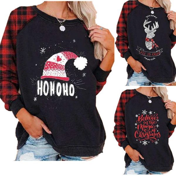 plaid pullovers hoodie womens christmas blouses reindeer santa clause hat merry christmas pajamas t shirt clothes xmas costume ly11022, White
plaid pullovers hoodie womens christmas blouses reindeer santa clause hat merry christmas pajamas t shirt clothes xmas costume ly11022, White