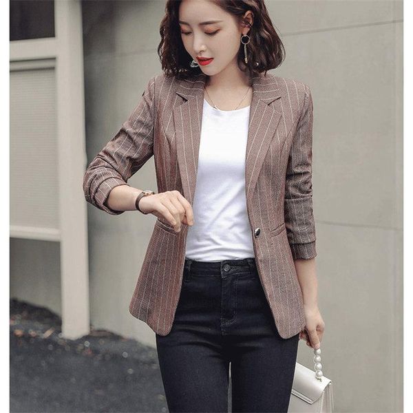 women's suits & blazers hzirip striped women slim elegant all match slender office ladies casual feminine high street loose plus size s, White;black
women's suits & blazers hzirip striped women slim elegant all match slender office ladies casual feminine high street loose plus size s, White;black
