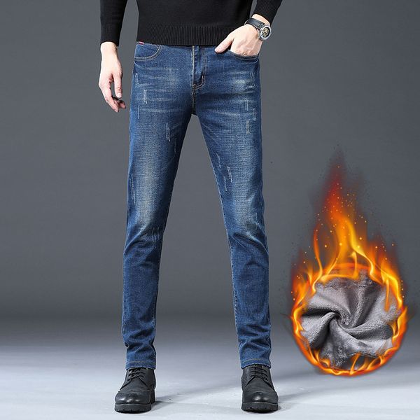 thickened leisure pants autumn and winter 2020 korean trend slim small feet plush jeans men's, Blue
thickened leisure pants autumn and winter 2020 korean trend slim small feet plush jeans men's, Blue