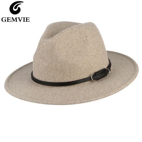 gemvie 2019 new wide brim wool fedora felt hat for women new warm autumn winter panama hat jazz cap with buckle leather band c0123, Blue;gray
gemvie 2019 new wide brim wool fedora felt hat for women new warm autumn winter panama hat jazz cap with buckle leather band c0123, Blue;gray